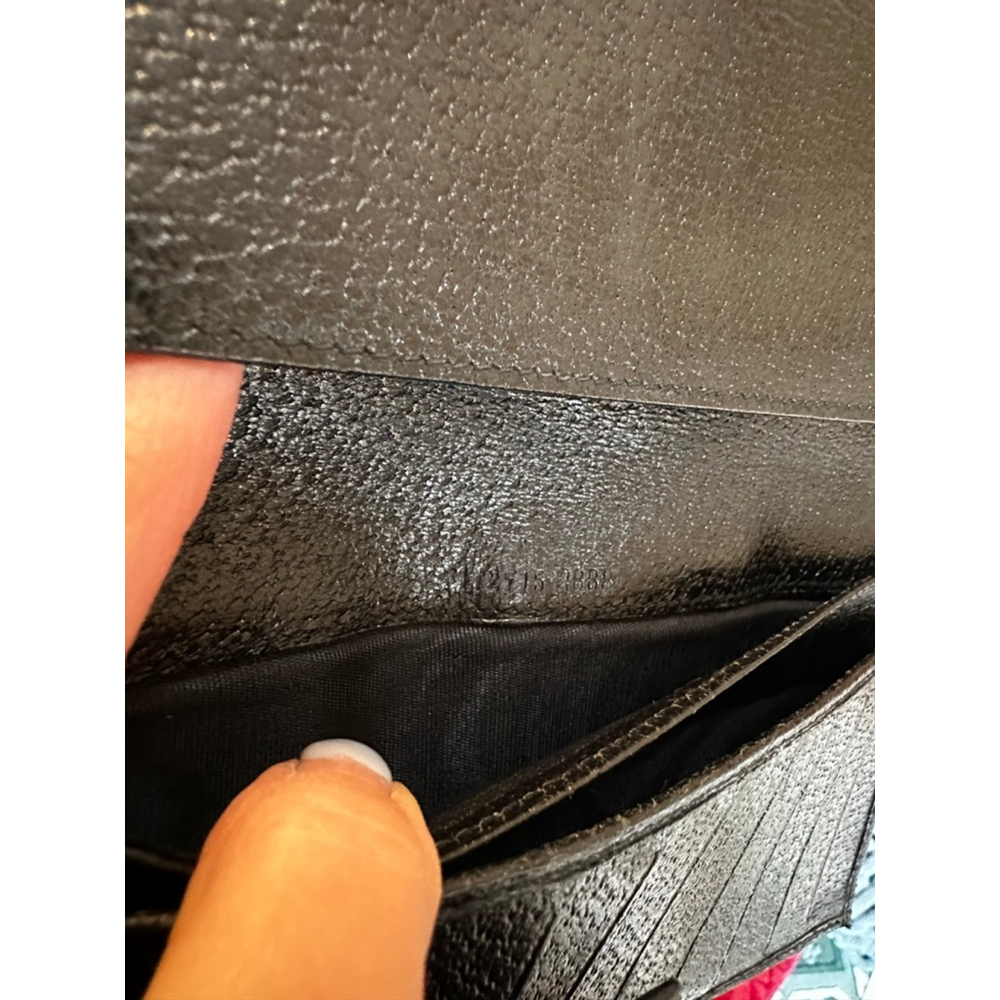 Gucci Black Monogram Canvas & Leather Long Snap Wallet with Silver Accent - Picture 12 of 12